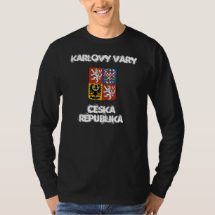 T-shirt Karlovy Vary, République tchèque avec armoiries