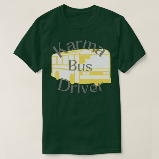 T-shirt Karma Bus Driver jaune et orange (Design devant)