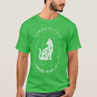 T-shirt karma est un cadeau de chat en famille