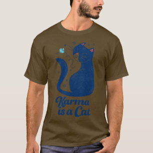 T-shirt Karma est un Cat Retro