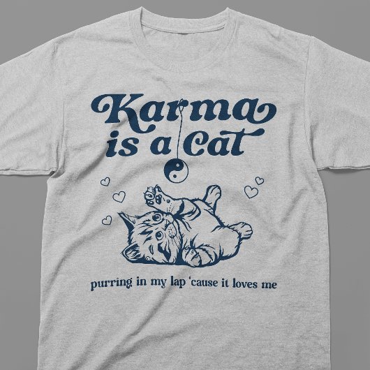T-shirt Karma Est Un Chat