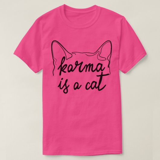 T-shirt Karma est un chat (Design devant)