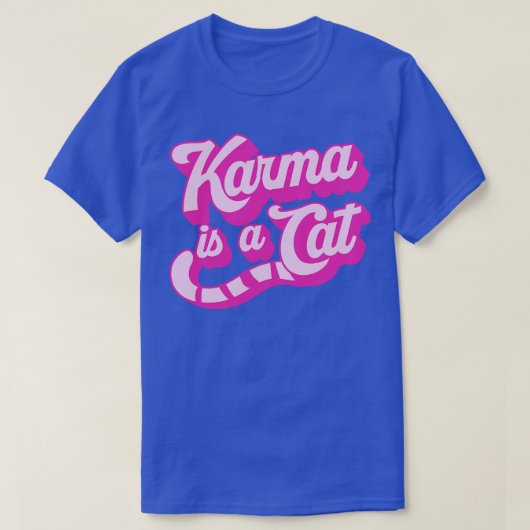 T-shirt Karma est un chat (Design devant)