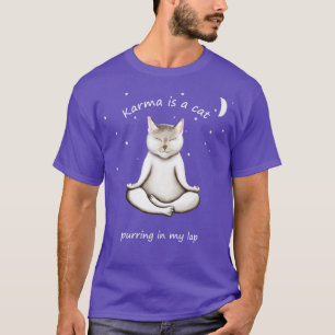 T-SHIRT KARMA EST UN CHAT QUI POURSUIT DANS MON LAP