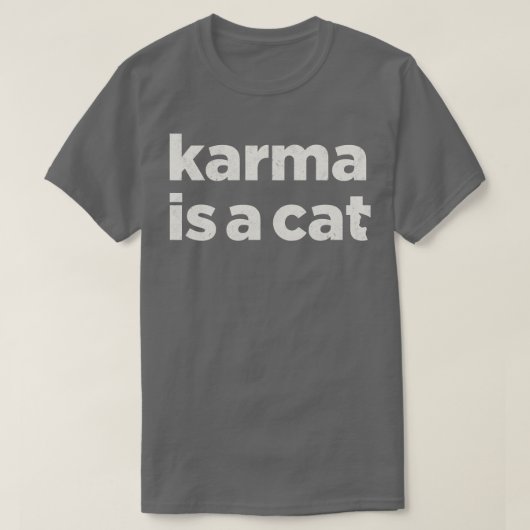 T-shirt Karma est un chat subtil (Design devant)
