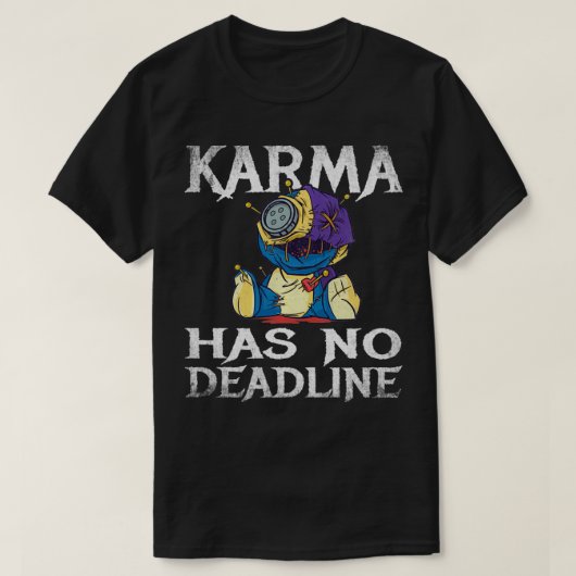 T-shirt Karma n'a pas de date limite Solde de transfert de (Design devant)