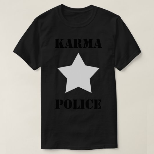 T-shirt Karma Police étoile blanche (Design devant)