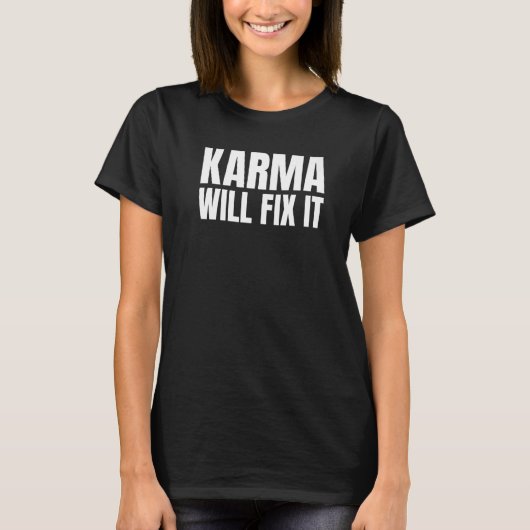 T-shirt Karma va le fixer devise de vie Premium (Devant)