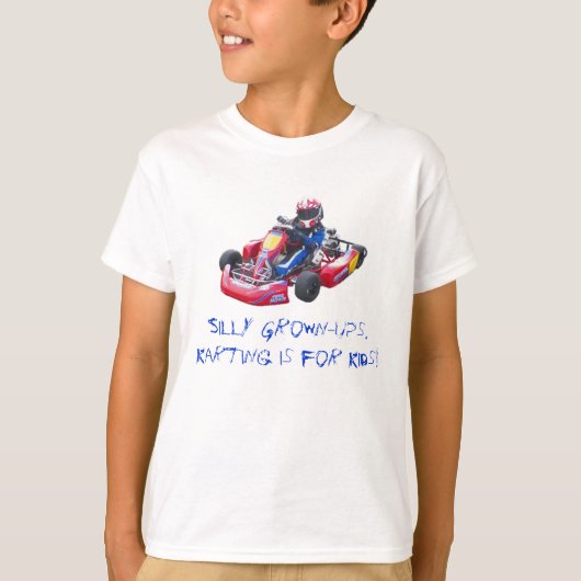 T-shirt Kart idiot d'enfant d'adultes (Devant)