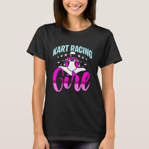 T-shirt Kart Racing Girl Open Wheel Loves Race Track Kart