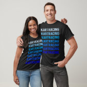 T-shirt Karts de course de texte bleu (Unisexe)