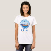 T-shirt Kasos, Grèce Conception de navires grecs Femmes (Devant entier)