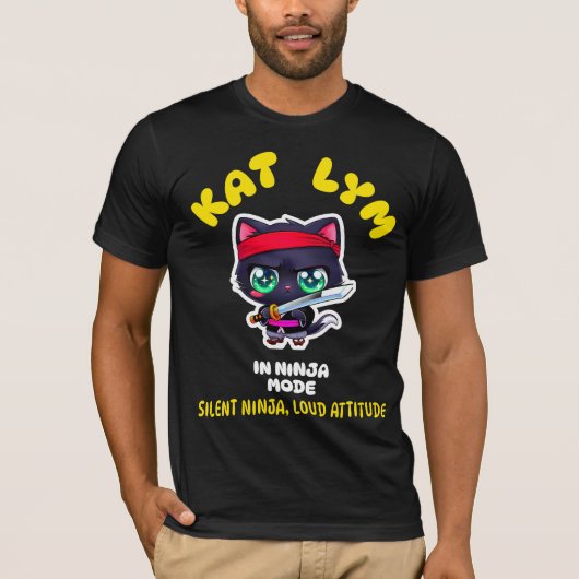 T-shirt Kat Lym In Ninja Mode (Devant)