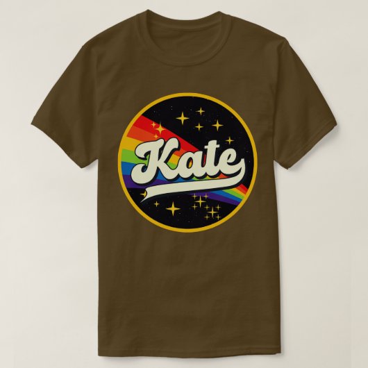T-shirt Kate Rainbow Dans L'Espace Style Vintage (Design devant)
