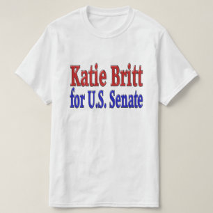 T-shirt Katie Britt pour le Sénat avec le texte bleu rouge