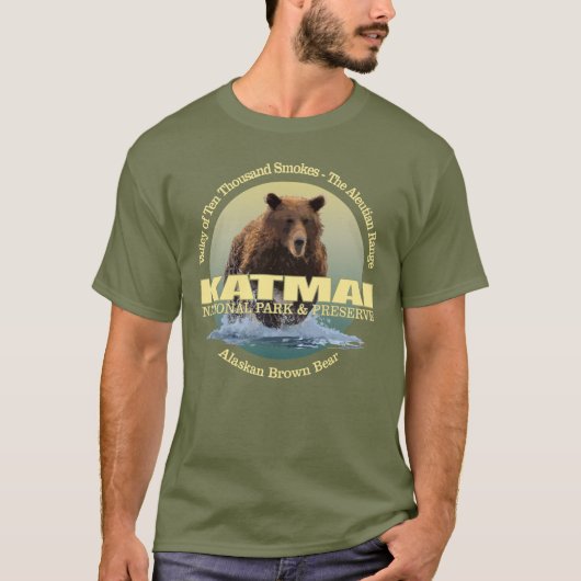 T-shirt Katmai (Ours Brown) WT (Devant)