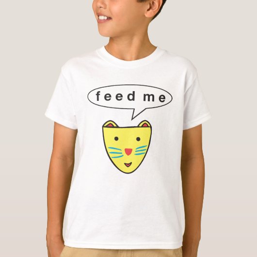 T-shirt Kats "m'alimentent" des enfants pièce en t (Devant)