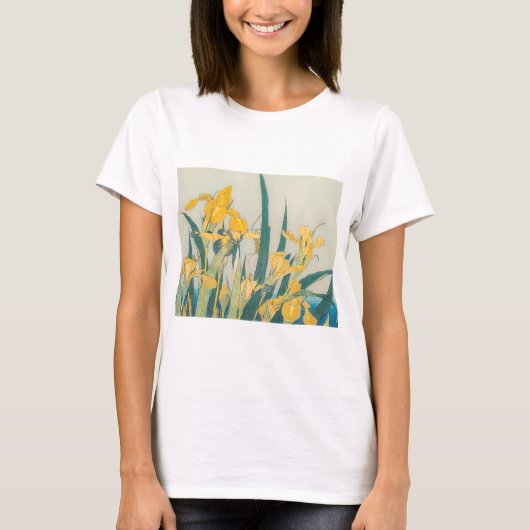 T-shirt Katsushika Hokusai - Grasshopper et Iris (Devant)