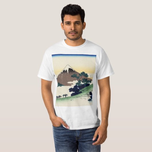 T-shirt Katsushika Hokusai. Le col de l'Inume dans la prov (Devant entier)