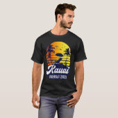 T-shirt Kauai Hawaii 2023 Hawaiian Sunset Beach Retro (Devant entier)