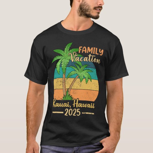 T-shirt Kauai Hawaii Beach Famille Vacances 2025 Été (Devant)