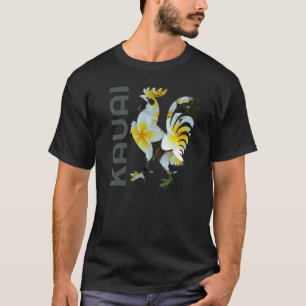 T-shirt Kauai Hawaii Chicken Rooster Flower Vintage Tropiq