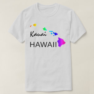 T-SHIRT KAUAI - ÎLES HAWAII NEON RAINBOW