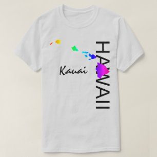 T-SHIRT KAUAI - ÎLES HAWAII NEON RAINBOW