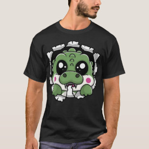 T-shirt Kawaii Alligator Tromper à travers