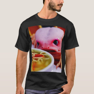 T-shirt Kawaii Angry Axolotl Manger Ramen nouilles Filles