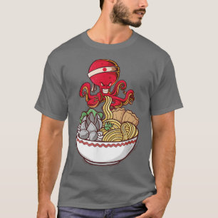 T-shirt Kawaii Animaux Nourriture Bowl Cuisine asiatique n