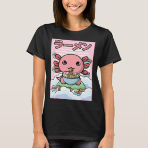 T-shirt Kawaii Anime Axolotl Ramen Noodle Femmes garçons G