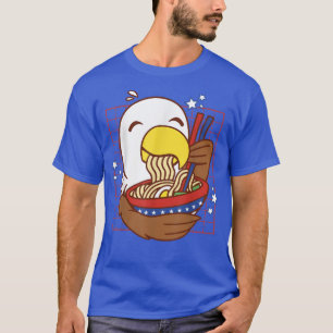 T-shirt Kawaii Anime Eagle Mange Ramen Japonais