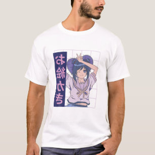 T-shirt Kawaii Anime Girl Lofi Aesthétique Rétro 90S Japan