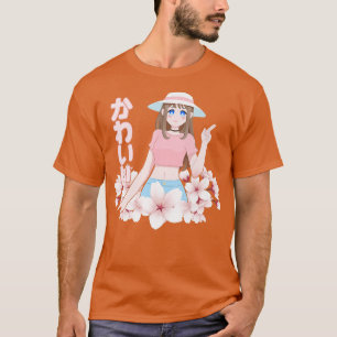 T-shirt Kawaii Anime Girl Style japonais mignonne Sakura F