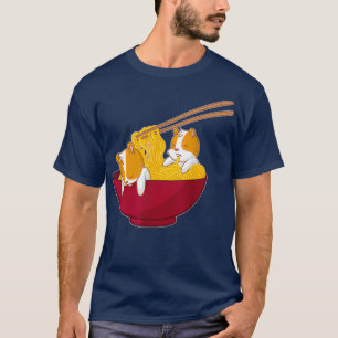 T-shirt Kawaii Anime Japonais Ramen nouilles Hamster Cadea