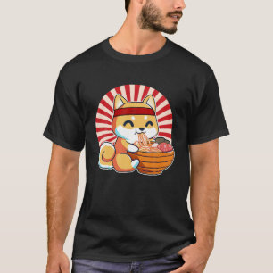 T-shirt Kawaii Anime Japonaise Shiba Inu Ramen Cute Japane