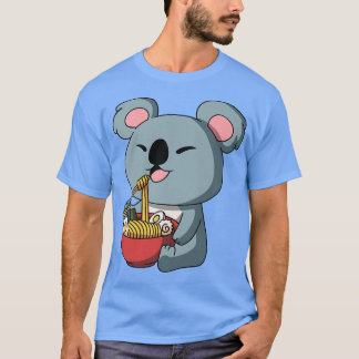 T-shirt Kawaii Anime Koala Ours nouilles asiatiques Bram j