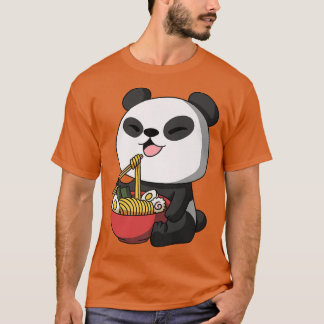 T-shirt Kawaii Anime Panda Ours nouilles asiatiques Bram j