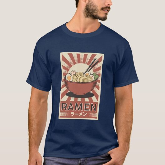 T-shirt Kawaii Anime Ramen (Devant)
