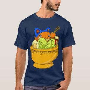 T-shirt Kawaii Anime Ramen Hamster Otaku Cadeau