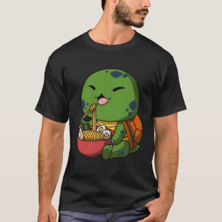 T-shirt Kawaii Anime Turtle asiatique nouilles japonais Ra