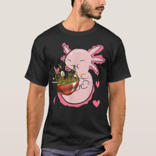 T-shirt Kawaii Aolotl manger ramen japonais Anime nouilles