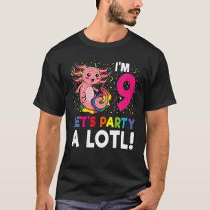 T-shirt Kawaii Axolotl 9E Cadeau Anniversaire 9 Ans Jeune 