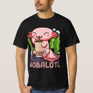 T-shirt Kawaii Axolotl Cute Boba Tee Bubble Tea Anime Girl