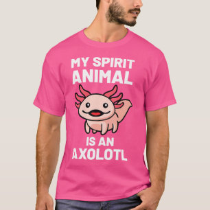 T-shirt Kawaii Axolotl Esprit Animal Kawaii Salamander