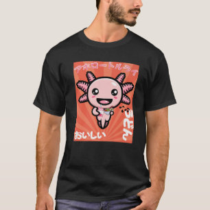 T-shirt Kawaii Axolotl Life Ramen fraise Lait Shake Ja