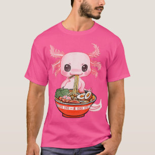 T-shirt Kawaii Axolotl Manger Ramen nouilles Anime Gift Gi