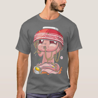 T-shirt Kawaii Axolotl Manger Ramen nouilles Anime Girls T