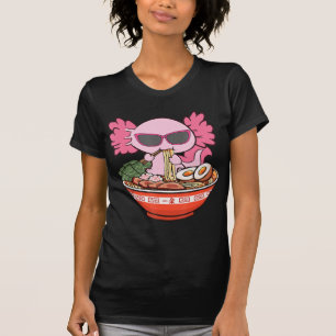 T-shirt Kawaii Axolotl Manger Ramen nouilles Anime Girls T